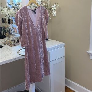 Pink Crush Velvet Like Dress